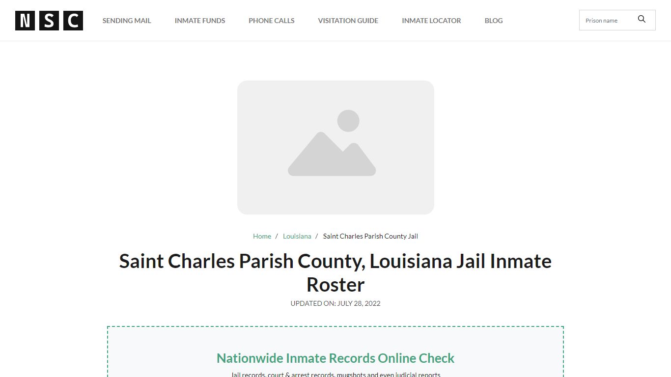 Saint Charles Parish County, Louisiana Jail Inmate Roster