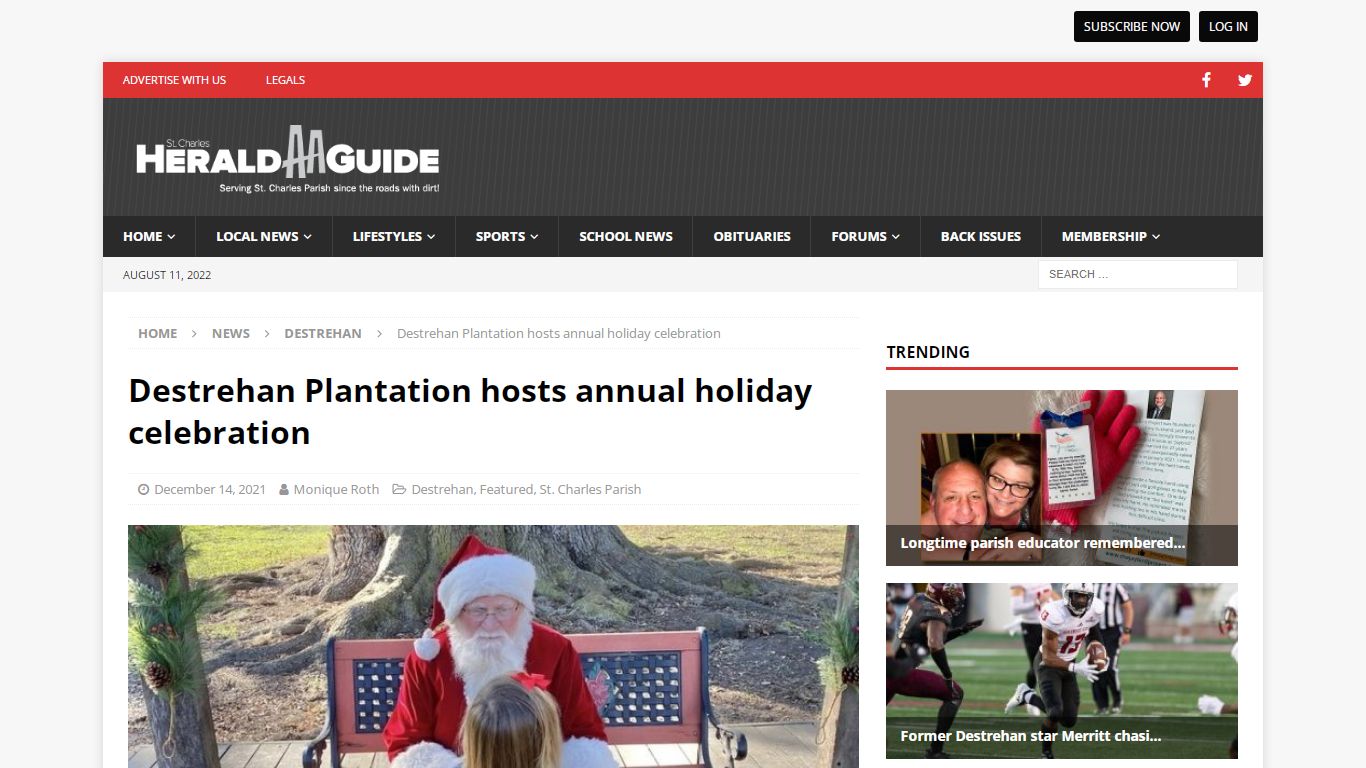 Destrehan Plantation hosts annual holiday celebration - St ...